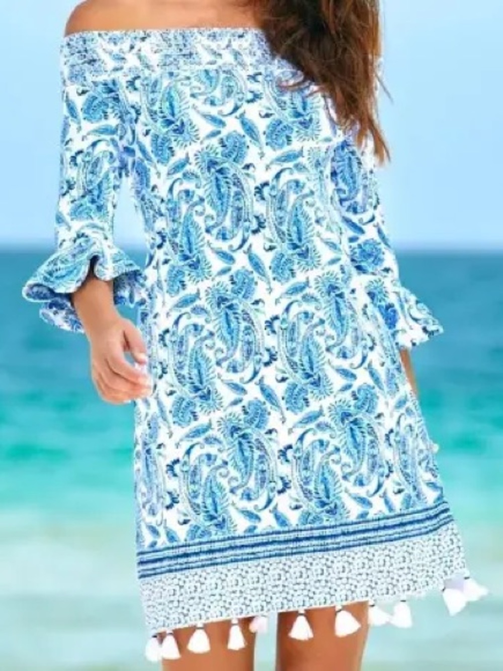 Cabana Life Blue Paisley Charleston Dress ~ S ~ UPF 50